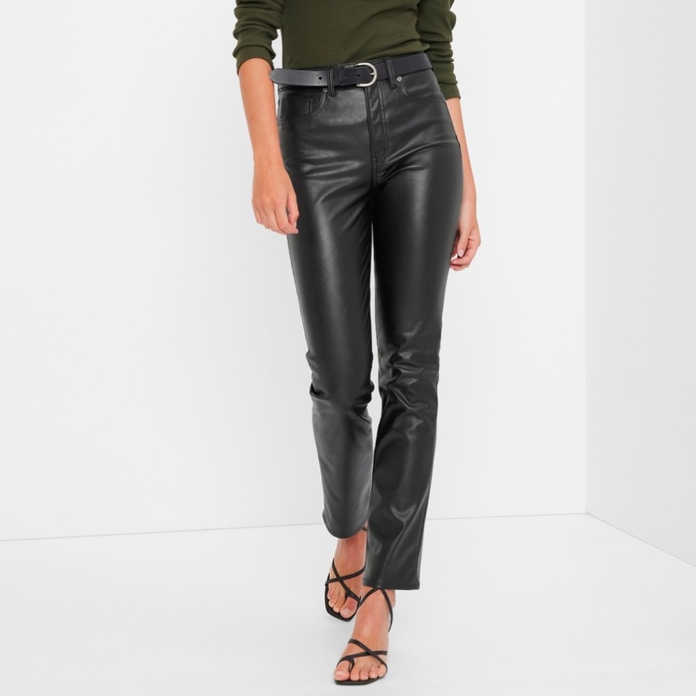 Gap Vintage Slim Black Leather pants